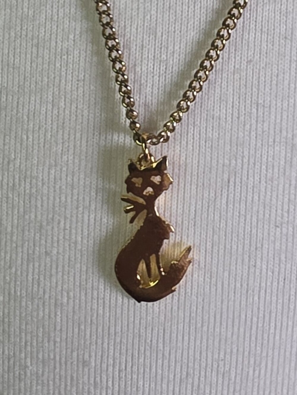 Gold Cat Pendant Necklace - Unbranded